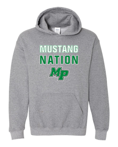 Myers Park Mustangs Script MP Nation #2 Men's Hoodie