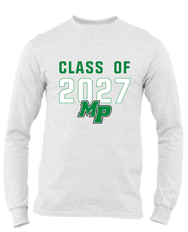 Myers Park Mustangs Script MP Class of 2027 Men's Premium LS T-Shirt