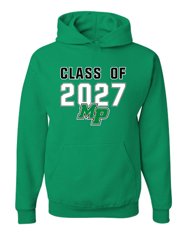 Myers Park Mustangs Script MP Class of 2027 Men's Premium Hoodie