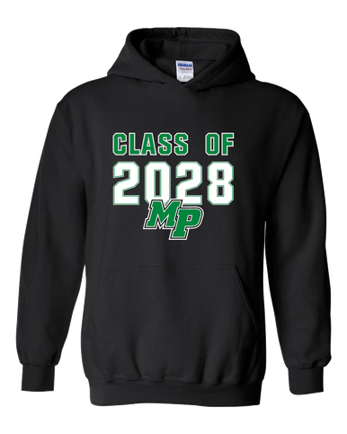 Myers Park Mustangs Script MP Class of 2028 Men's Hoodie