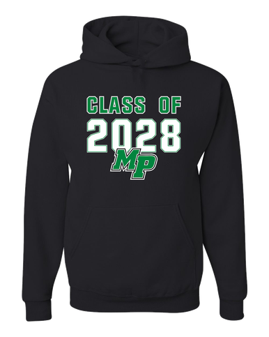 Myers Park Mustangs Script MP Class of 2028 Men's Premium Hoodie