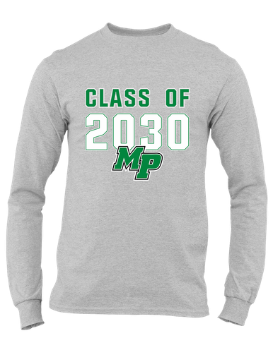Myers Park Mustangs Script MP Class of 2030 Men's Premium LS T-Shirt