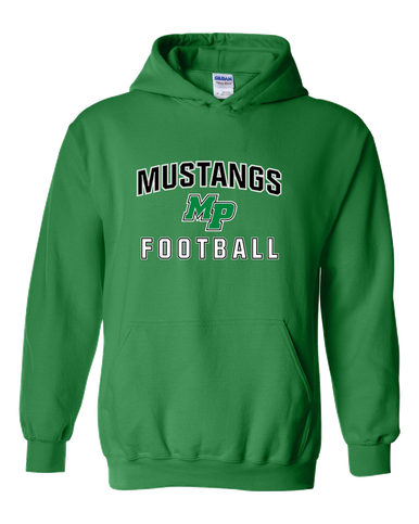 Myers Park Mustangs Script MP Football #1 Men's Hoodie