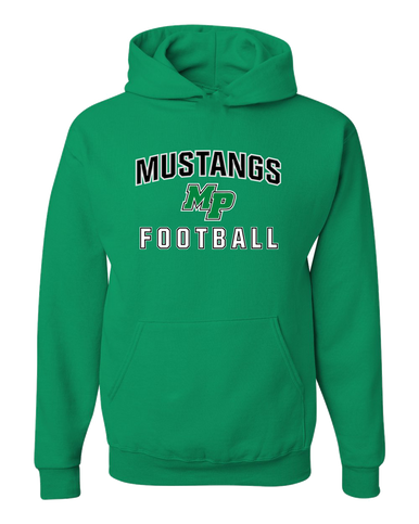 Myers Park Mustangs Script MP Football #1 Men's Premium Hoodie