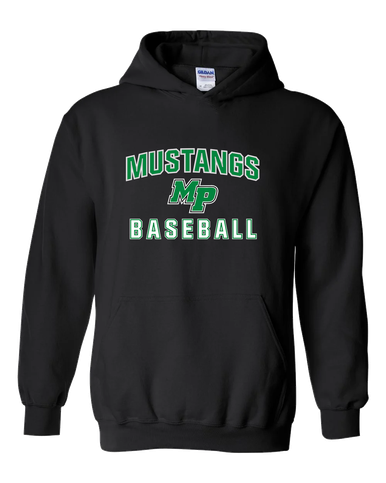 Myers Park Mustangs Script MP Baseball #1 Men's Hoodie