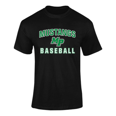 Myers Park Mustangs Script MP Baseball #1 Men's SS T-Shirt