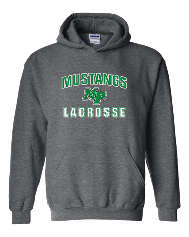 Myers Park Mustangs Script MP Lacrosse Men's Hoodie