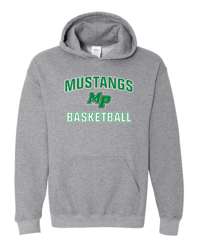 Myers Park Mustangs Script MP Basketball #1 Men's Hoodie