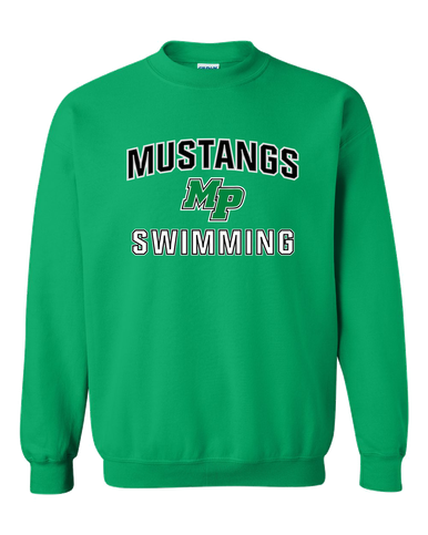 Myers Park Mustangs Script MP Swimming Men's Sweatshirt
