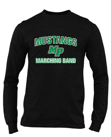 Myers Park Mustangs Script MP Marching Band Men's LS T-Shirt