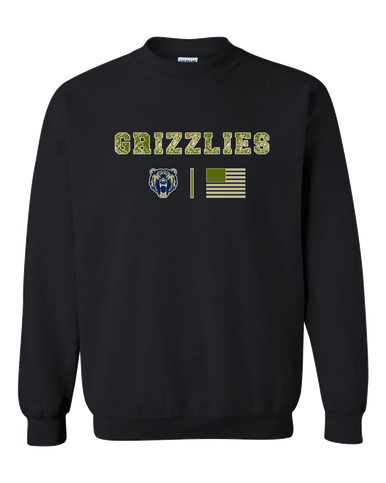 Los Osos Grizzlies Camo Flag Men's Sweatshirt
