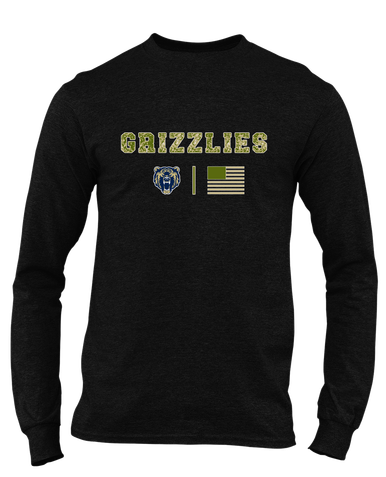 Los Osos Grizzlies Camo Flag Men's LS T-Shirt