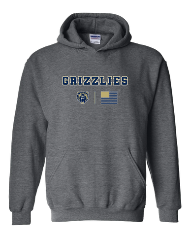 Los Osos Grizzlies Team Colors Flag Men's Hoodie