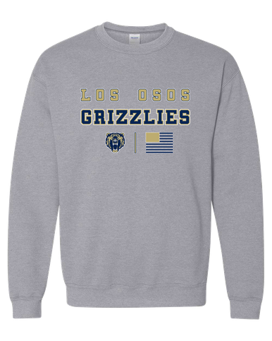 Los Osos Grizzlies Spirit Flag Men's Sweatshirt