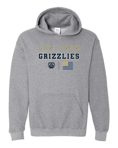 Los Osos Grizzlies Spirit Flag Men's Hoodie