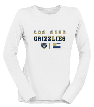 Los Osos Grizzlies Spirit Flag Women's Premium LS T-Shirt