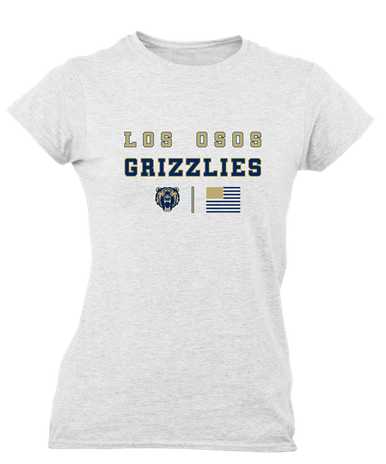 Los Osos Grizzlies Spirit Flag Women's Premium SS T-Shirt