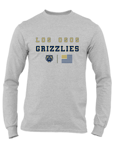 Los Osos Grizzlies Spirit Flag Men's Premium LS T-Shirt