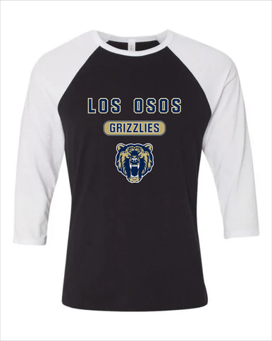 Los Osos Grizzlies Mascot #3 Men's Baseball T-Shirt