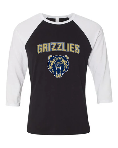 Los Osos Grizzlies Mascot #6 Women's Baseball T-Shirt