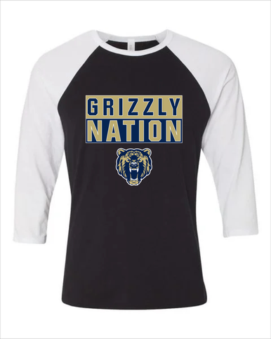 Los Osos Grizzlies Nation #1 Men's Baseball T-Shirt