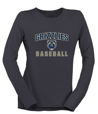 Los Osos Grizzlies Baseball #1 Women's Premium LS T-Shirt