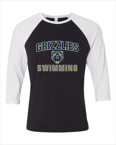 Los Osos Grizzlies Swimming Women's Baseball T-Shirt