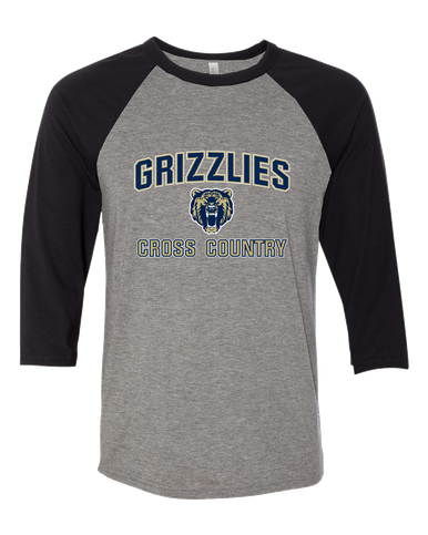 Los Osos Grizzlies Cross Country Men's Baseball T-Shirt