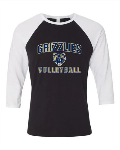 Los Osos Grizzlies Volleyball Women's Baseball T-Shirt