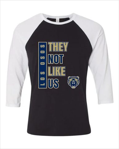 Los Osos Grizzlies They Not Like Us #1 Women's Baseball T-Shirt
