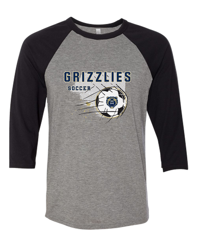Los Osos Grizzlies Soccer #2 Men's Baseball T-Shirt