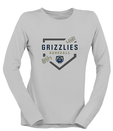 Los Osos Grizzlies Baseball #2 Women's LS T-Shirt