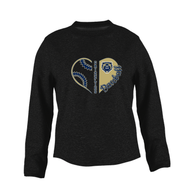 Los Osos Grizzlies Heart Baseball Women's Sweatshirt