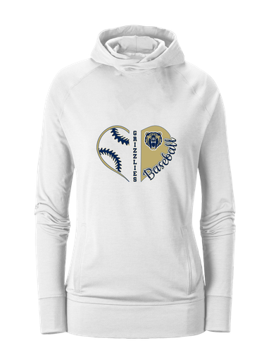 Los Osos Grizzlies Heart Baseball Women's Hoodie