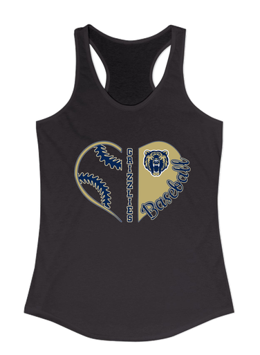 Los Osos Grizzlies Heart Baseball Women's Tank Top