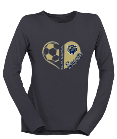 Los Osos Grizzlies Heart Soccer Women's LS T-Shirt