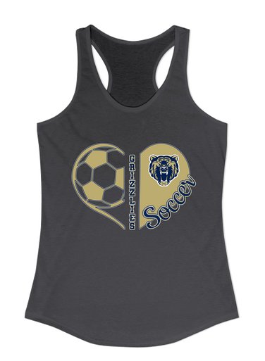 Los Osos Grizzlies Heart Soccer Women's Tank Top