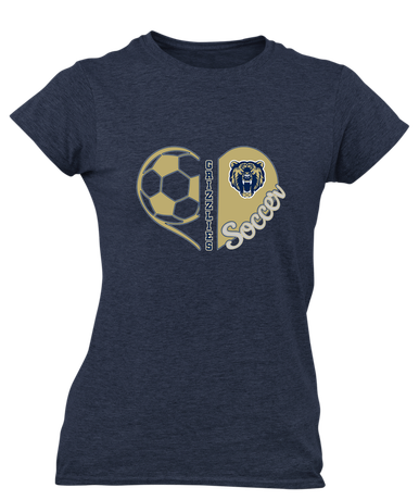 Los Osos Grizzlies Heart Soccer Women's SS T-Shirt