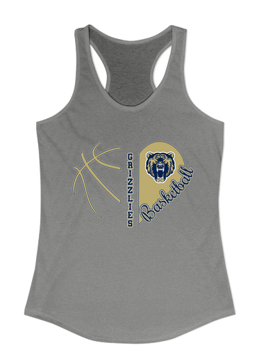 Los Osos Grizzlies Heart Basketball Women's Tank Top