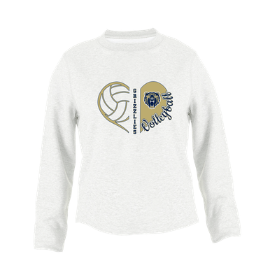 Los Osos Grizzlies Heart Volleyball Women's Sweatshirt