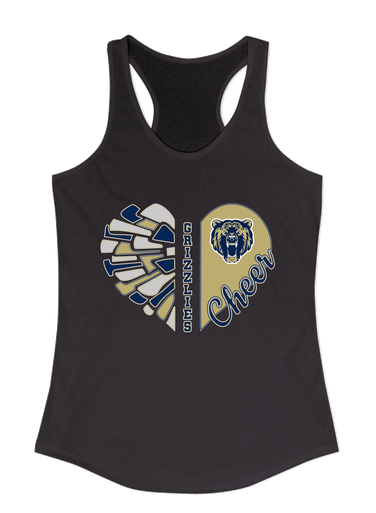 Los Osos Grizzlies Heart Cheer Women's Tank Top