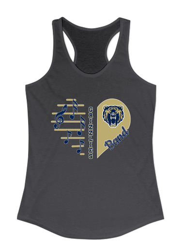 Los Osos Grizzlies Heart Band Women's Tank Top