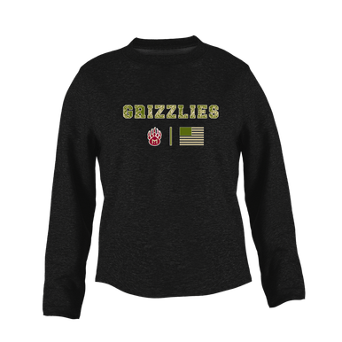 Mission Hills Grizzlies Camo Flag Women's Sweatshirt