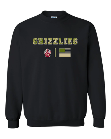 Mission Hills Grizzlies Camo Flag Men's Sweatshirt