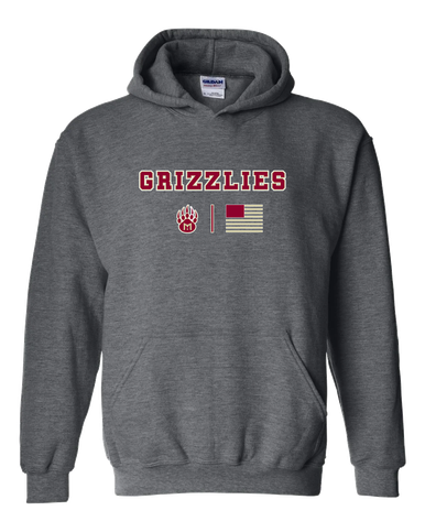 Mission Hills Grizzlies Team Colors Flag Men's Hoodie