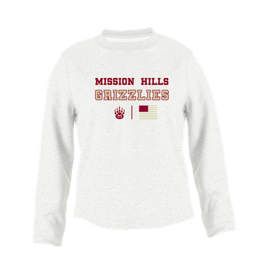 Mission Hills Grizzlies Spirit Flag Women's Sweatshirt