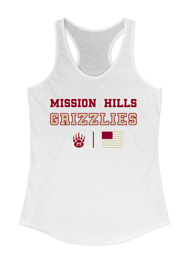 Mission Hills Grizzlies Spirit Flag Women's Tank Top