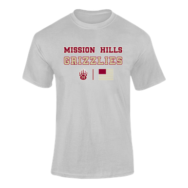 Mission Hills Grizzlies Spirit Flag Men's SS T-Shirt
