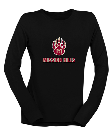 Mission Hills Grizzlies Mascot #2 Women's Premium LS T-Shirt