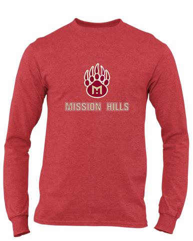 Mission Hills Grizzlies Mascot #2 Men's LS T-Shirt